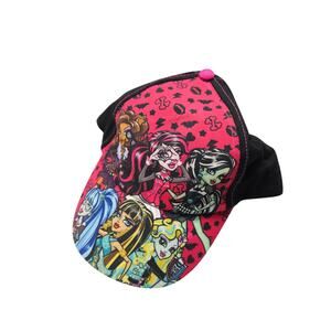 Monster High Kids Snapback Hat One Size Pink Black Cartoon Cap